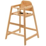 Chaise haute empilable en bois emma naturel