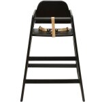 Chaise haute empilable en bois emma noir