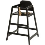Chaise haute empilable en bois emma noir