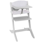 Chaise haute �volutive nala grise avec tablette et coussin