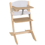 Chaise haute �volutive nala naturel avec tablette et coussin