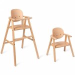 Chaise haute volutive en bois growing green 3 en 1