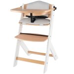 Chaise haute �volutive enock avec coussin natural - white