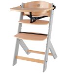 Chaise haute �volutive enock natural - grey