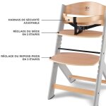 Chaise haute �volutive enock natural - grey