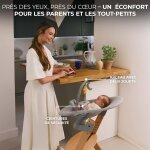 Chaise haute �volutive enock avec transat calmee grey