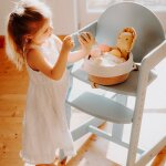 Chaise haute �volutive filou up bleue