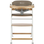Chaise haute �volutive timba 2 avec coussin light wood - beige