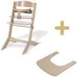 Chaise haute syt évolutive avec tablette naturelle Chaise haute syt évolutive avec tablette naturelle