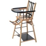 Chaise haute transformable marcel hybride anthracite