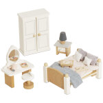 Chambre des parents pour maison de poup�e en bois fsc
