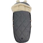 Chancelire capuche souris en laine gris anthracite (6 - 36 mois)