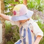 Chapeau anti - uv camper fun fleur jaune (2 - 4 ans)