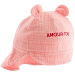 Chapeau b�b� amour fou rose (3 - 6 mois)