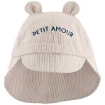Chapeau b�b� petit amour cr�me (6 - 12 mois)