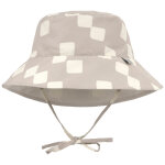 Chapeau r�versible anti - uv motif damier stone et sel marin (3 - 6 mois)