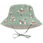 Chapeau r�versible anti - uv scooter et chien vert (3 - 6 mois)