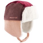 Chapka tricolore velours amour fou bordeaux mauve et rose (9 - 24 mois)