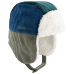 Chapka tricolore velours amour fou vert bleu et vert canard (9 - 24 mois)