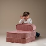 Chauffeuse pink mousse velours c�tel�