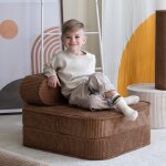 Chauffeuse toffee velours c�tel�