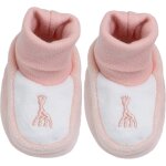 Chaussons en velours rose sophie la girafe (0 - 1 mois)