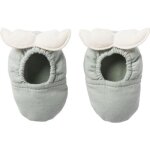 Chaussons avec ailes d'ange vert de gris et cru (0 - 6 mois)