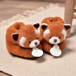 Chaussons b�b� panda roux (0 - 6 mois)