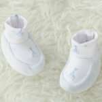 Chaussons en coton bleus sophie la girafe (1 - 3 mois)