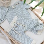 Chaussons stripe nordic blue (0 - 3 mois)
