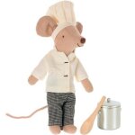 Chef souris avec marmite et cuillre