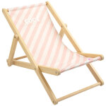 Chilienne transat enfant � rayures roses pop