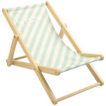 Chilienne transat enfant � rayures vertes pop