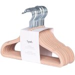 Lot de 15 cintres en velours noisette