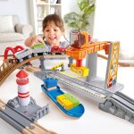 Circuit de train de cargaison avec port maritime
