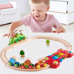 Circuit de train musical en bois jungle