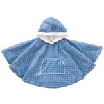 Cir� b�b� carreaux bleu et sherpa blanc