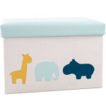 Coffre à jouets en tissu et pouf en tissu zanimo Coffre à jouets en tissu et pouf en tissu zanimo