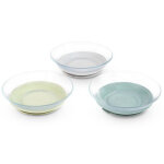 Coffret 3 assiettes en verre x duralex misty green