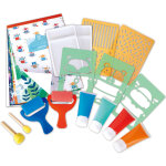 Coffret artistique peintures � l'�ponge - reconditionn�