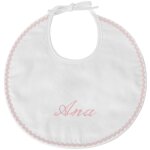 Coffret de naissance cadre + bavoir rose (personnalisable)