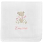 Coffret de naissance cadre + lange rose (personnalisable)