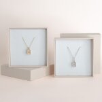 Coffret duo colliers maman et papa (plaqu� or - argent rhodi�)