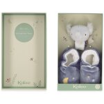 Coffret de naissance chaussons et bracelet sonore el�phant
