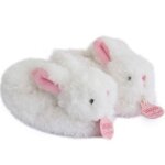 Coffret chaussons hochet mon tout petit lapin rose (0 - 6 mois)