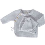 Coffret de naissance brassire, bonnet et chaussons gris (0 - 1 mois)