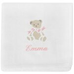Coffret de naissance cadre + lange rose (personnalisable)