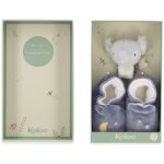 Coffret de naissance chaussons et bracelet sonore elphant