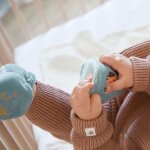 Coffret de naissance chaussons et bracelet sonore souris