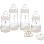 Coffret naissance sable (4 biberons + 1 sucette + 1 bote doseuse) - reconditionn